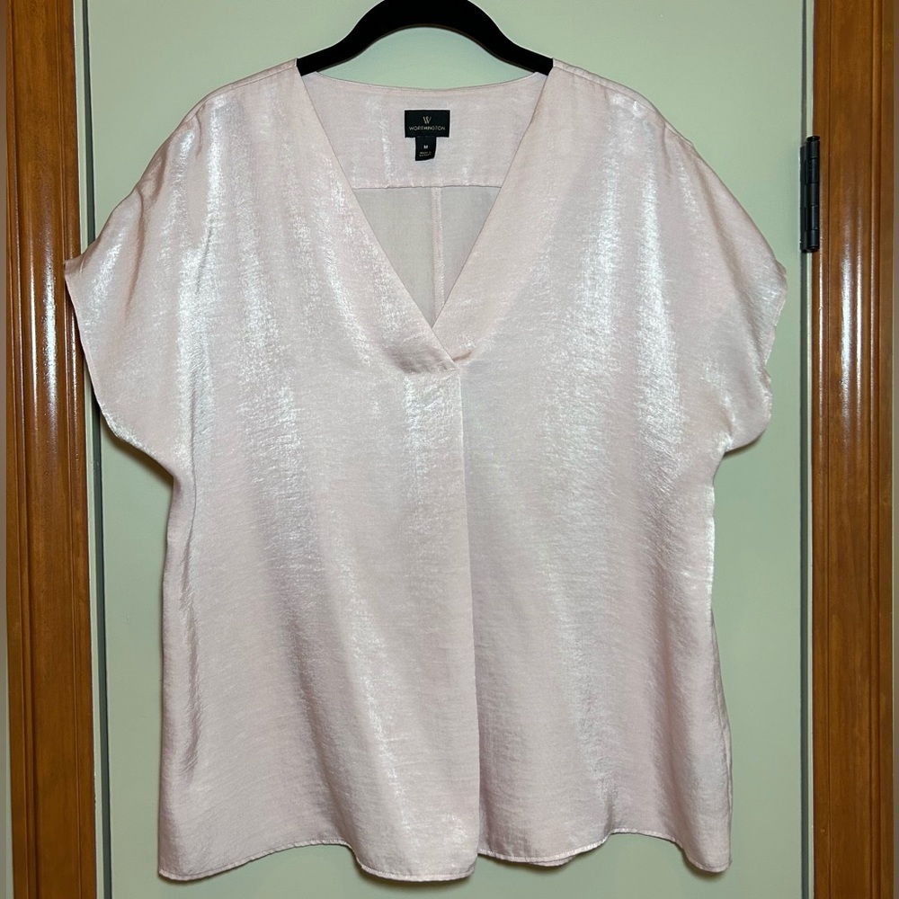 Glossy Ballet Pink Blouse